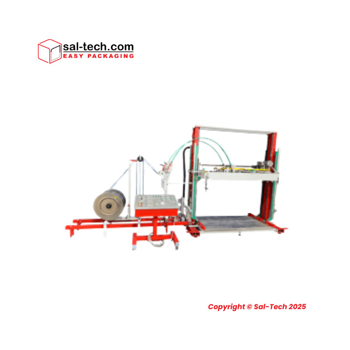 STEP TP-733 VTSP-S Fully Automatic Pallet Strapping Machine w. 2.5tons press